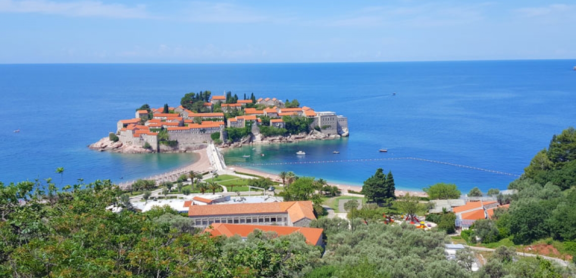 Sveti Stefan point of view, смотровая площадка в Свети-Стефан