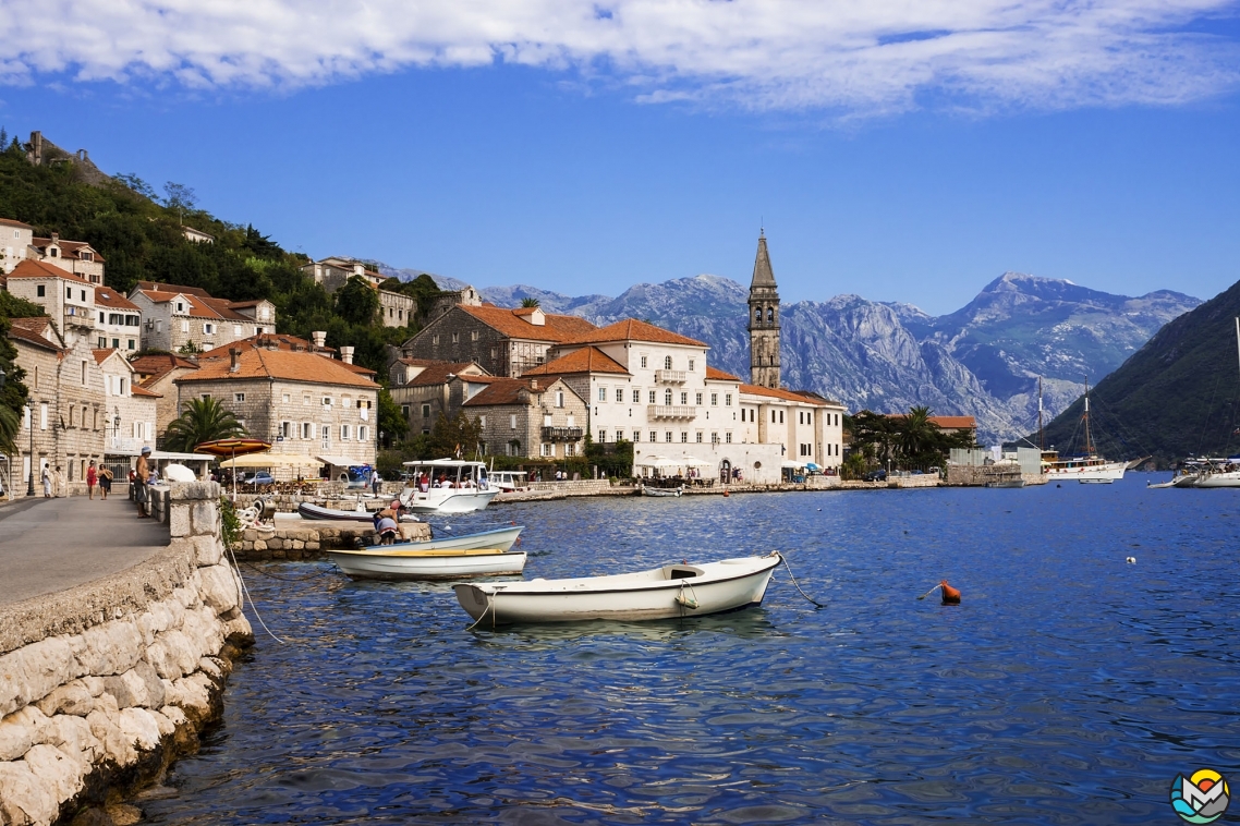 Charming historic town of Perast, Montenegro